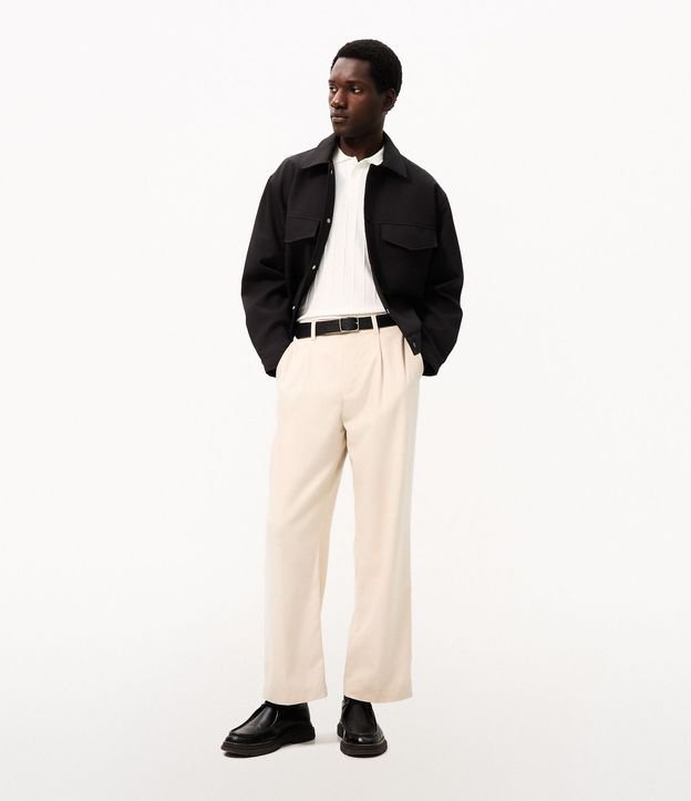 Pantalón Wide Leg con Bolsillo y Friso Sastre 3