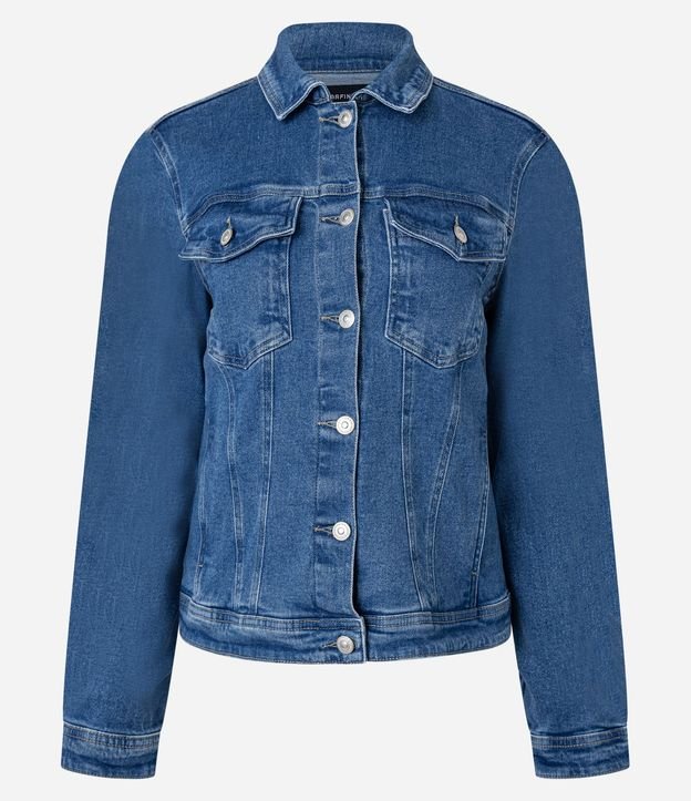 Campera Trucker en Jeans con Bolsillos 8