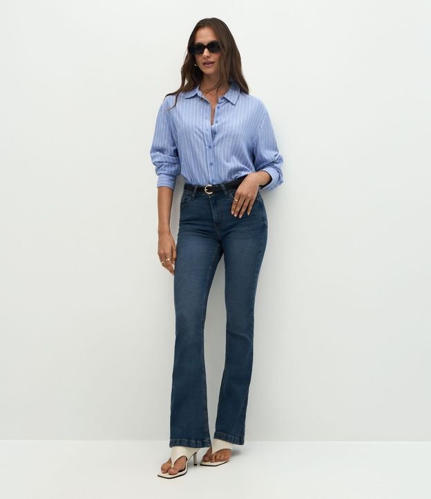Pantalón Bootcut Jeans con Elastano y Bolsillo Reloj 1