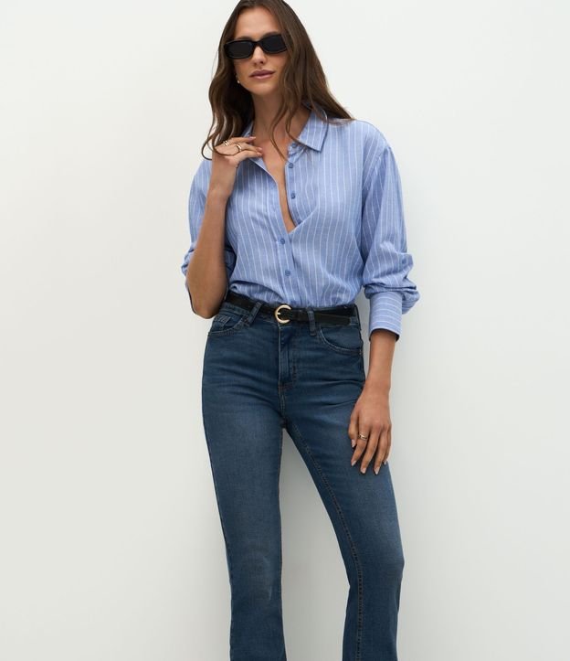 Pantalón Bootcut Jeans con Elastano y Bolsillo Reloj 2