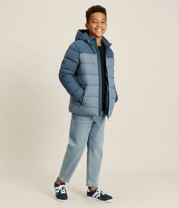 Campera Infantil en Microfibra con Recortes - Talle 5 a 14 años
