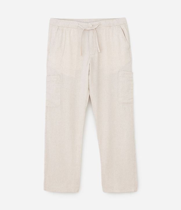 Pantalón en Flamé con Cintura Elástica