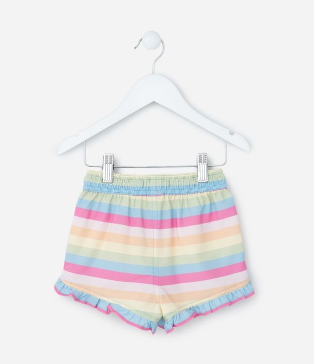 Short Infantil con Volado y Estampa Rayada - Talle 1 a 6 años 2