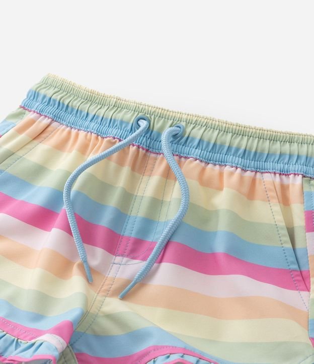 Short Infantil con Volado y Estampa Rayada - Talle 1 a 6 años 5