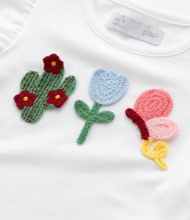 Blusa Infantil con Bordado Efecto Ganchillo - Talle 1 a 6 años 6