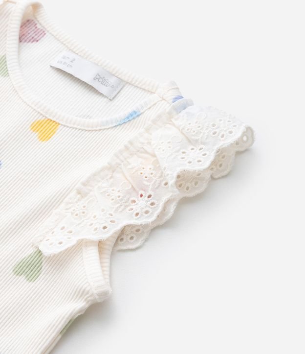 Musculosa Infantil en Rib con Volados Broderie - Talle 1 a 6 años 6