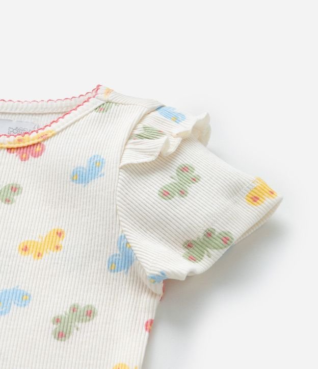 Blusa Infantil con Volado y Estampa Mariposas - Talle 1 a 6 años 6