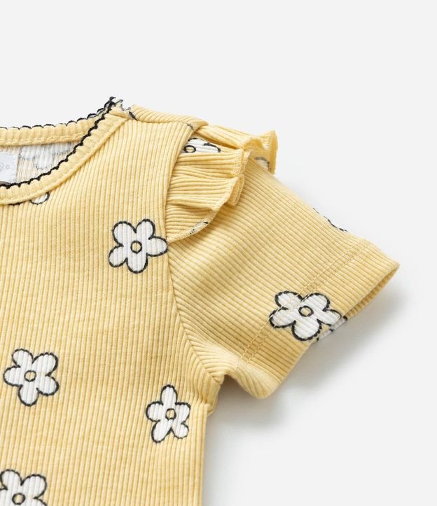 Blusa Infantil con Volado y Estampa Flores - Talle 1 a 6 años 7