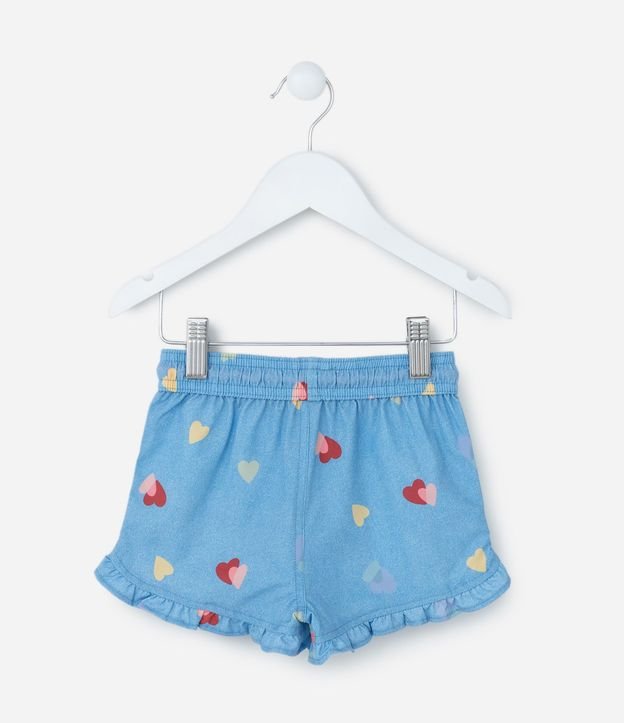 Short Infantil con Volados y Estampa Corazones - Talle 1 a 6 años 3