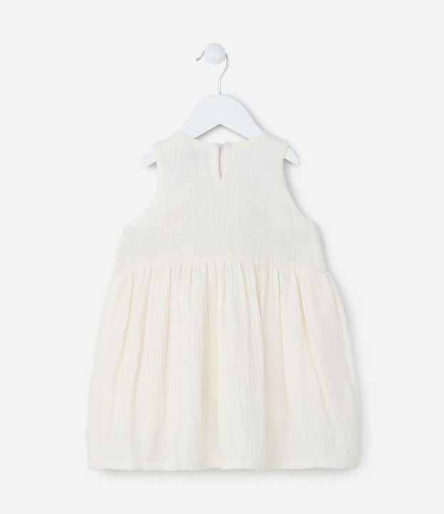 Vestido Infantil con Busto de Efecto Ganchillo - Talle 1 a 6 años 3