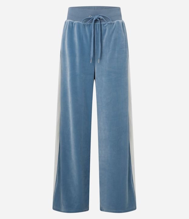 Pantalón Wide Leg en con Lazo en la Cintura y Raya Lateral 7
