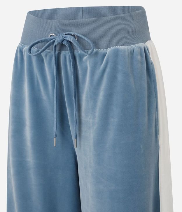 Pantalón Wide Leg en con Lazo en la Cintura y Raya Lateral 8