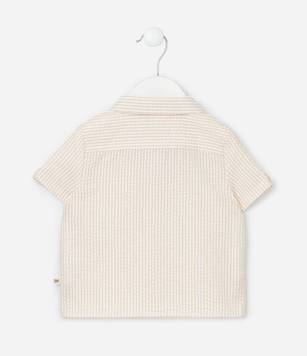 Camisa Infantil Texturizada con Pequeño Bolsillo - Talle 0 a 18 meses 3