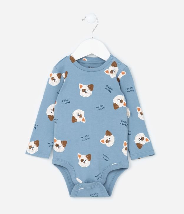 Conjunto Infantil en Suedine con Estampa Perrito - Talle RN a 18 meses 4