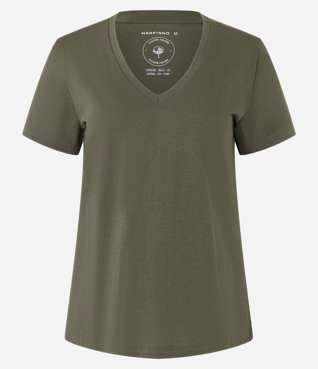 Blusa Básica en Algodón con Escote V 6