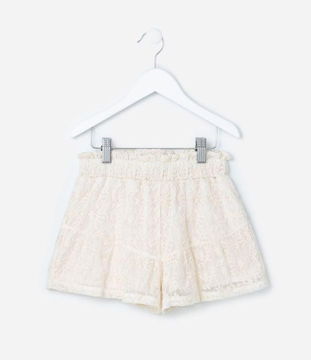Short Infantil en Tule Bordado - Talle 5 a 14 años 3