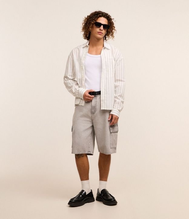 Bermuda Baggy Cargo en Jeans