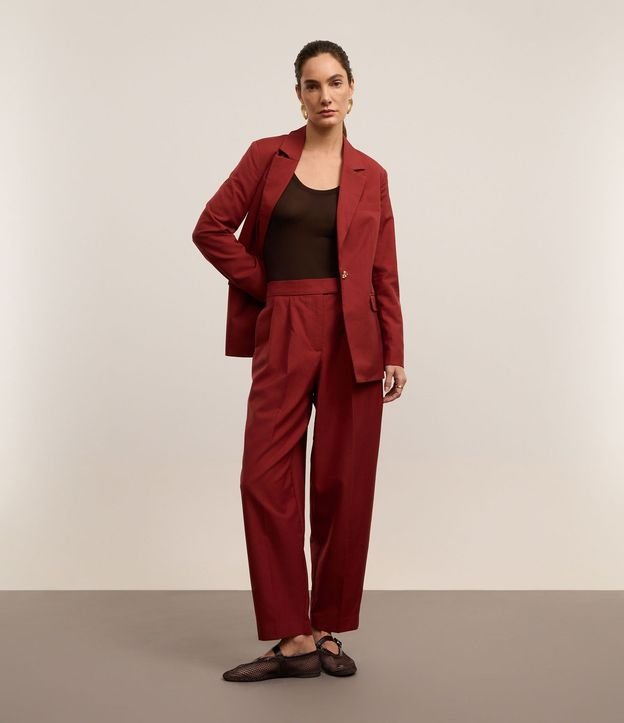 Pantalón Carrot Sastrería Boho con Pliegues Delanteros 1