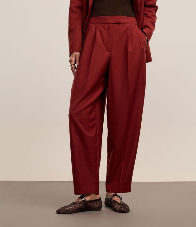 Pantalón Carrot Sastrería Boho con Pliegues Delanteros 3