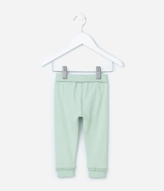 Pantalones Infantiles con Cintura Doblada y Lazo Aplicado - Talle RN a 18 meses 3