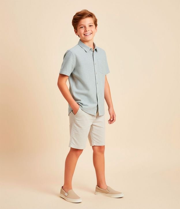 Camisa Infantil en Viscolino con Bolsillo - Talle 5 a 14 años