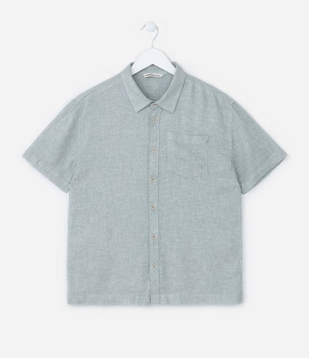 Camisa Infantil en Viscolino con Bolsillo - Talle 5 a 14 años