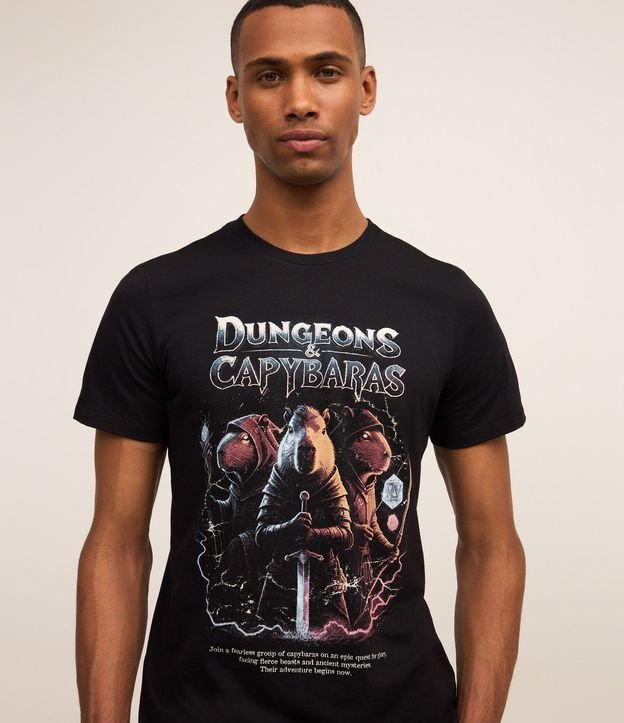 Remera Regular en Algodón con Estampa Carpinchos RPG 3