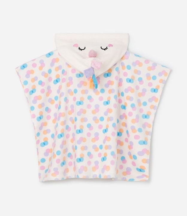 Poncho Infantil de Toalla con Capucha y Estampa de Unicórnio - Talle U 2
