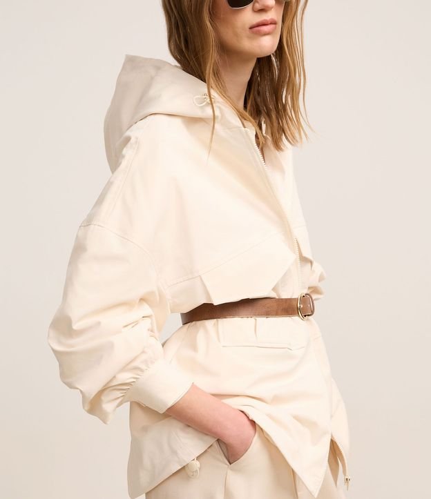 Campera Oversized con Ajustador en la Capucha y Bolsillos Cargo 7