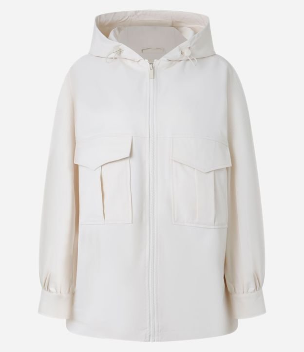 Campera Oversized con Ajustador en la Capucha y Bolsillos Cargo