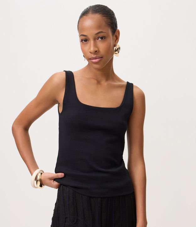 Blusa en Rib con Bretel Ancho