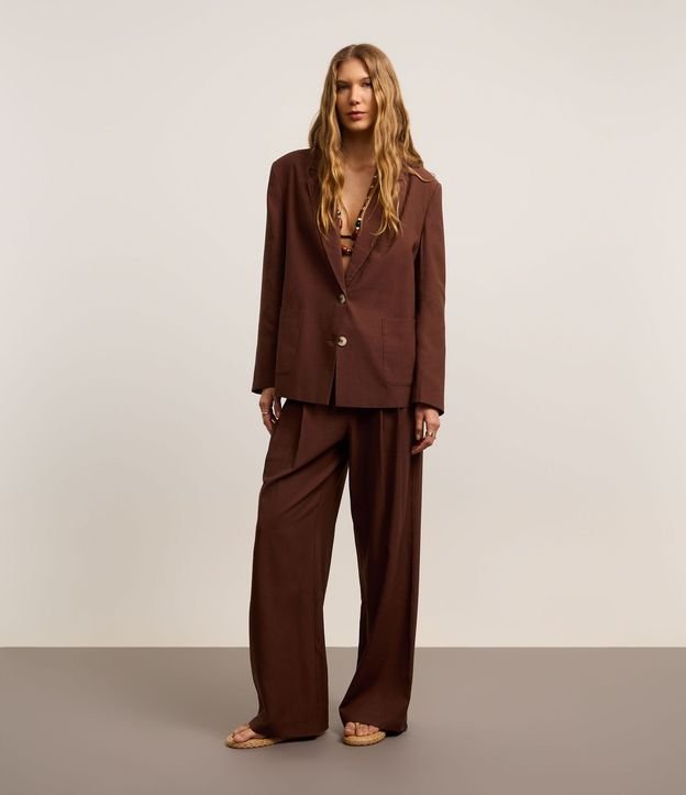 Blazer Oversized en Viscolino con Botones y Bolsillos 7