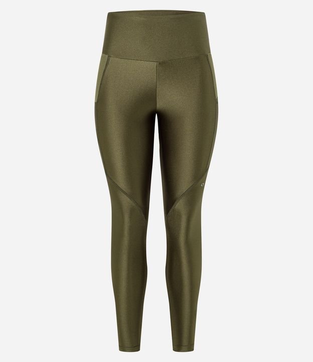 Pantalón Legging Deportiva en Microfibra con Efecto Metalizado y Bolsillo 5