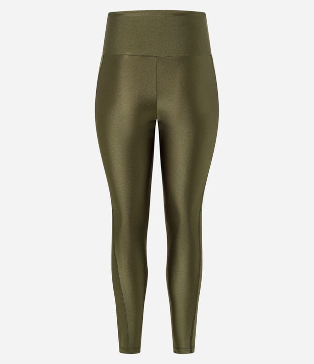 Pantalón Legging Deportiva en Microfibra con Efecto Metalizado y Bolsillo 6