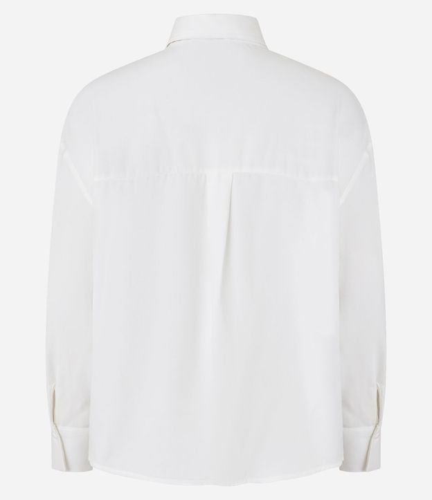 Camisa en Crepé con Cuello Lazo y Manga Larga 6