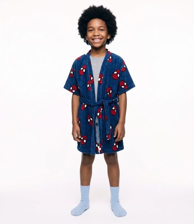 Bata de Baño Infantil Estampa Hombre-Araña - Talle único