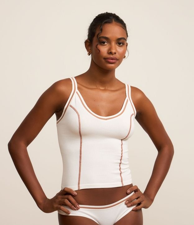 Camisete Texturizada Seamless con Pespuntes Contrastantes