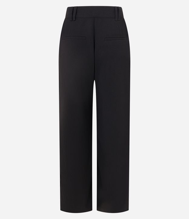 Pantalón Wide Cintura Baja en Crepé con Frisos 6