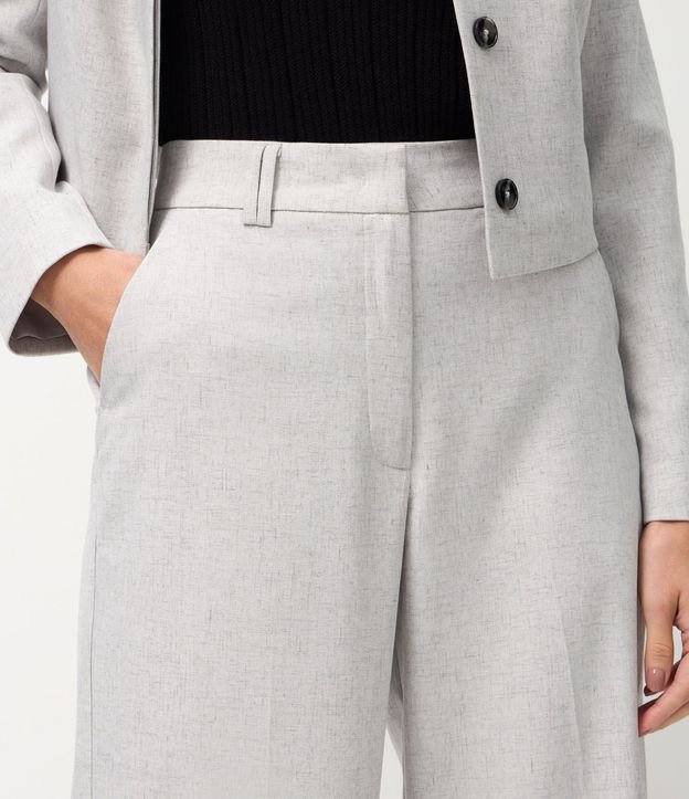 Pantalón Wide Leg Sastrería en Crepé con Bolsillos 4