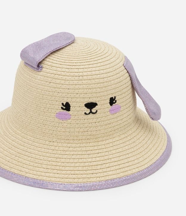 Sombrero de Paja Infantil con Carita y Oreja - Talle único 2