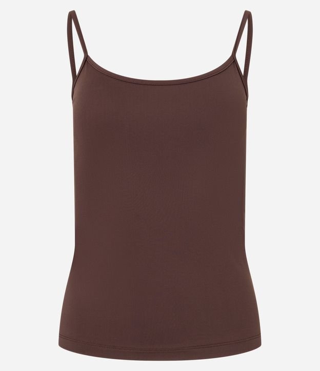 Blusa Musculosa Básica en Poliamida con Breteles Finos