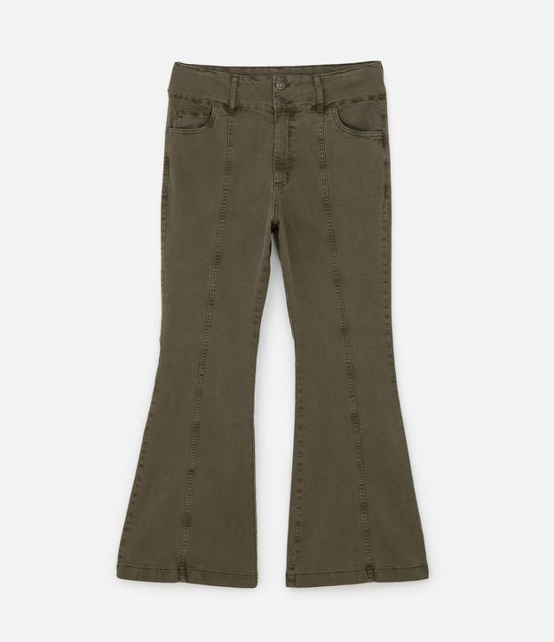 Pantalón Flare en Sarga con Cintura Ancha Curve & Plus Size 7