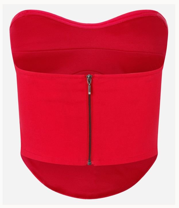Blusa Corsetada en Bengalina con Cremallera en la Espalda 8