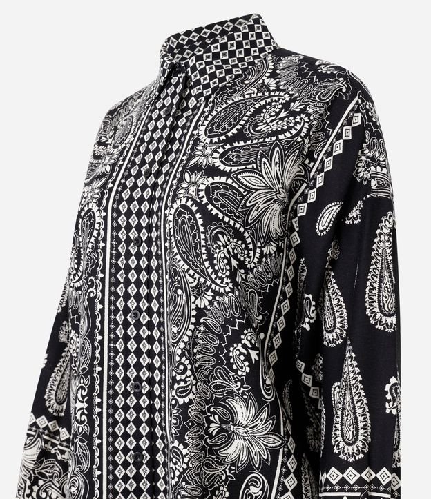 Camisa Boho en Viscolino con Estampa Paisley 8