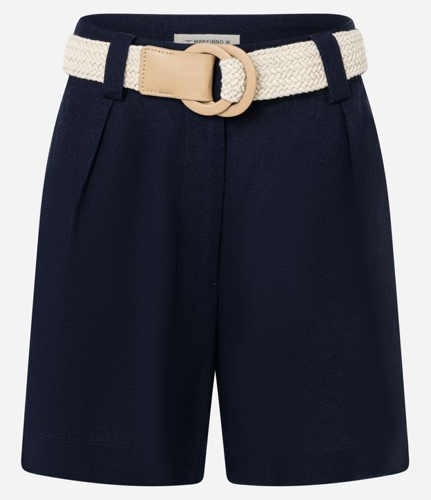 Short en Viscolino con Cinturón de Ráfia 6