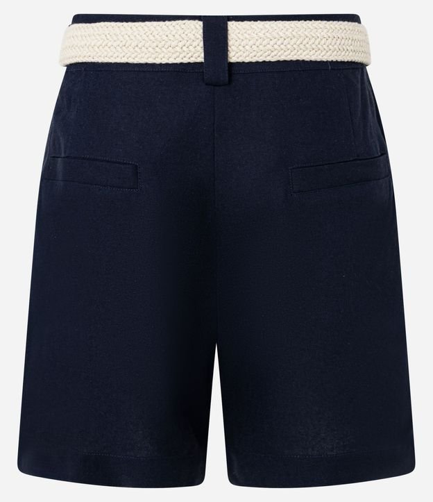 Short en Viscolino con Cinturón de Ráfia 7