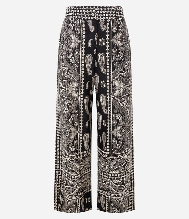 Pantalón Boho Pantalona en Viscolino con Estampa Paisley