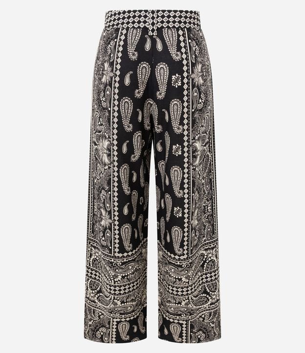 Pantalón Boho Pantalona en Viscolino con Estampa Paisley 7