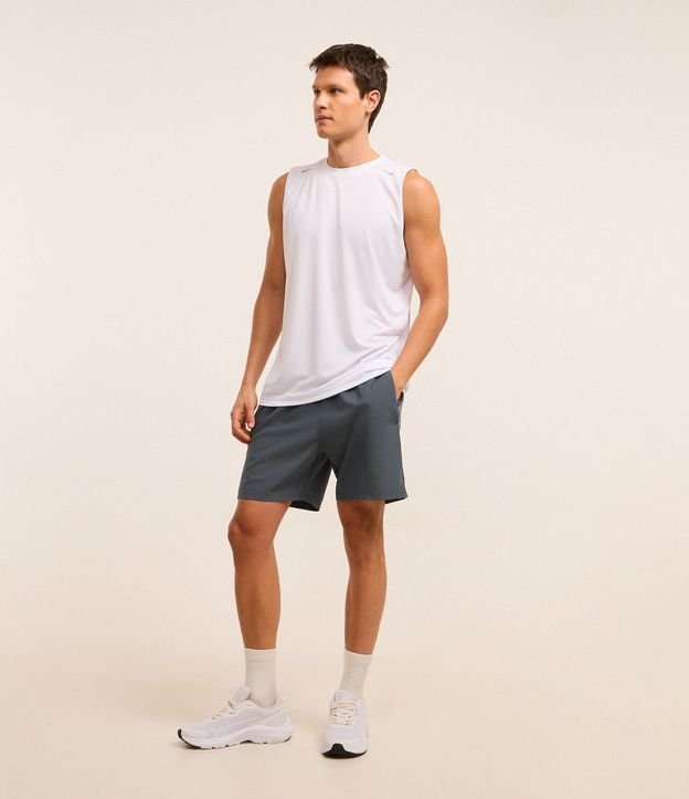 Bermuda Deportiva con Estampa Localizada Reflectante