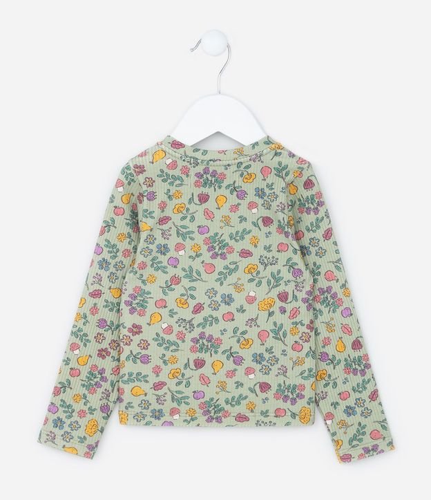 Blusa Infantil Acanalada con Estampa Floral - Talle 1 a 6 años 2